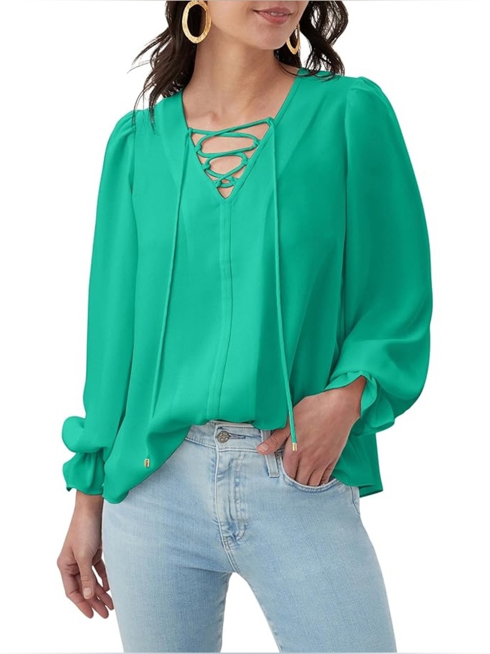 NWT‎ Trina Turk Zahara Blouse Top, size Medium.